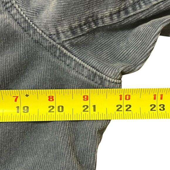 Eddie Bauer Grey Corduroy Utility Jacket Retro Academia Western Size LARGE - Picture 7 of 12